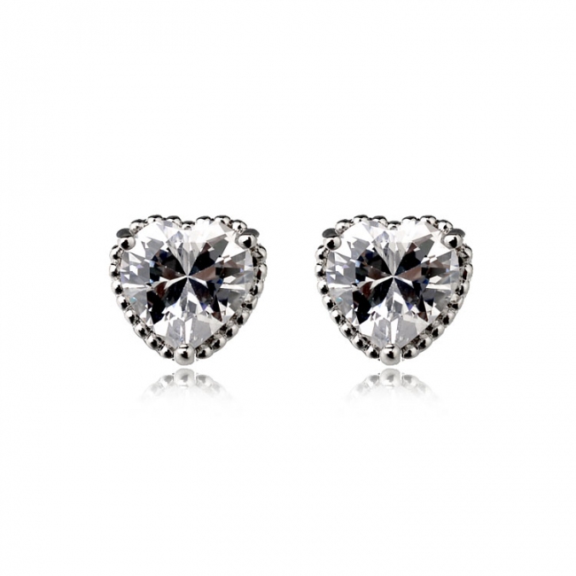 heart shape stud earring  87396