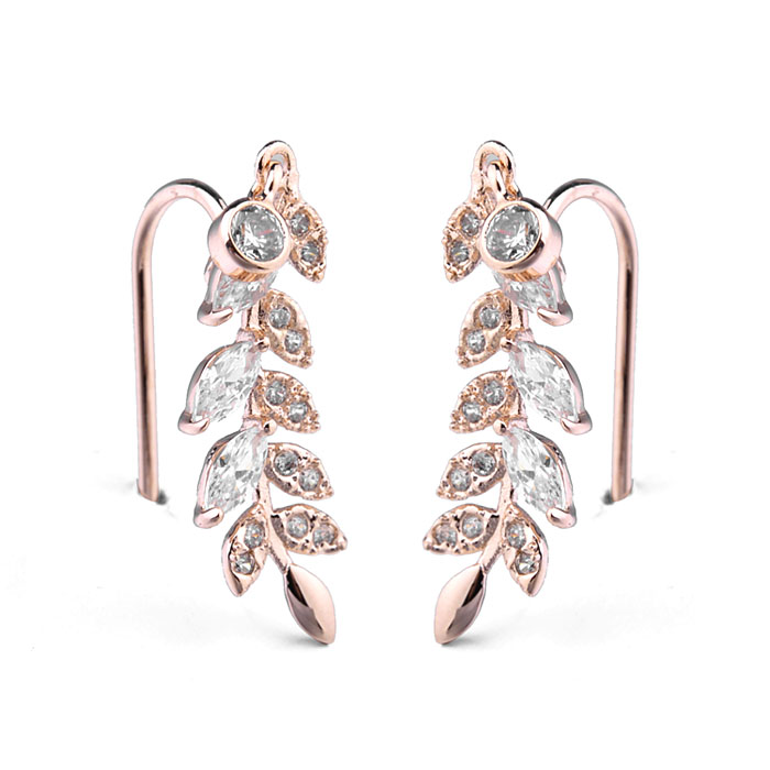 Fashion leaf earring 125669