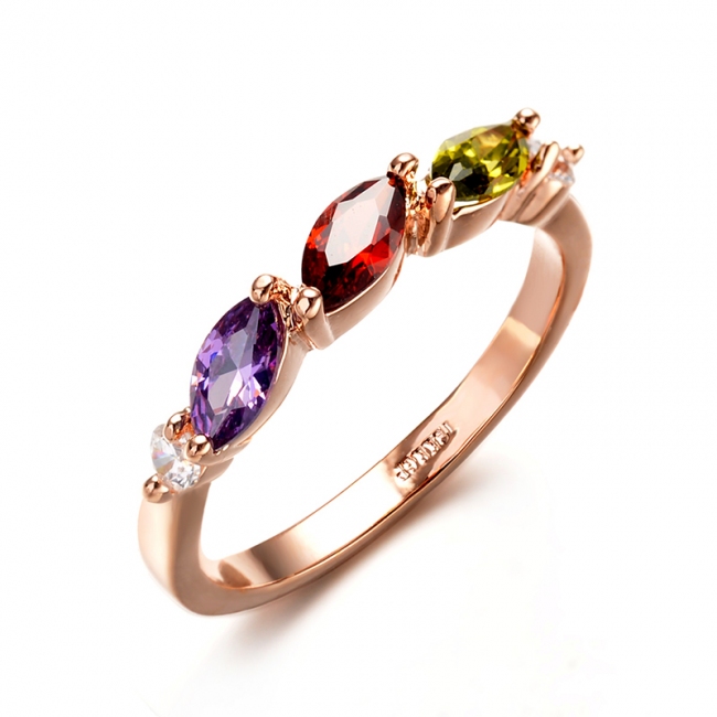 colorful zircon ring 90488