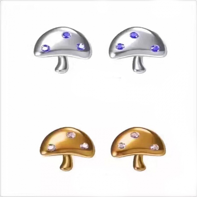 mushroom stud earring 87880