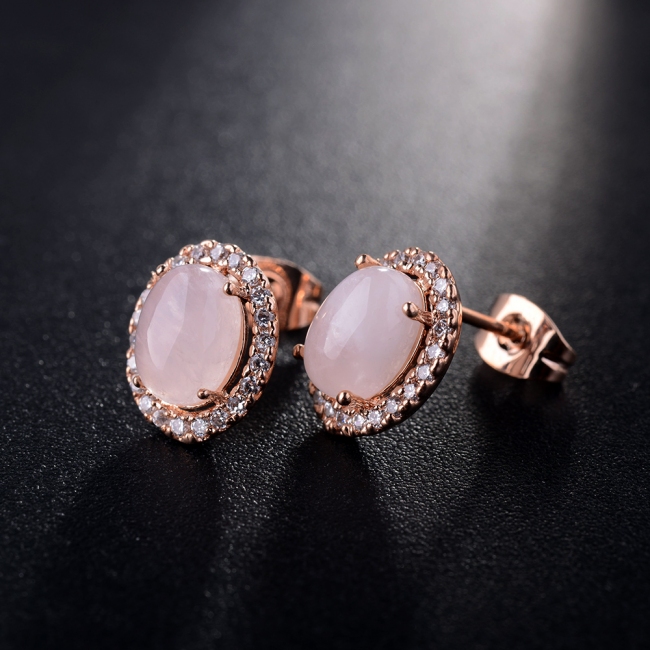 pink opal earring 321566