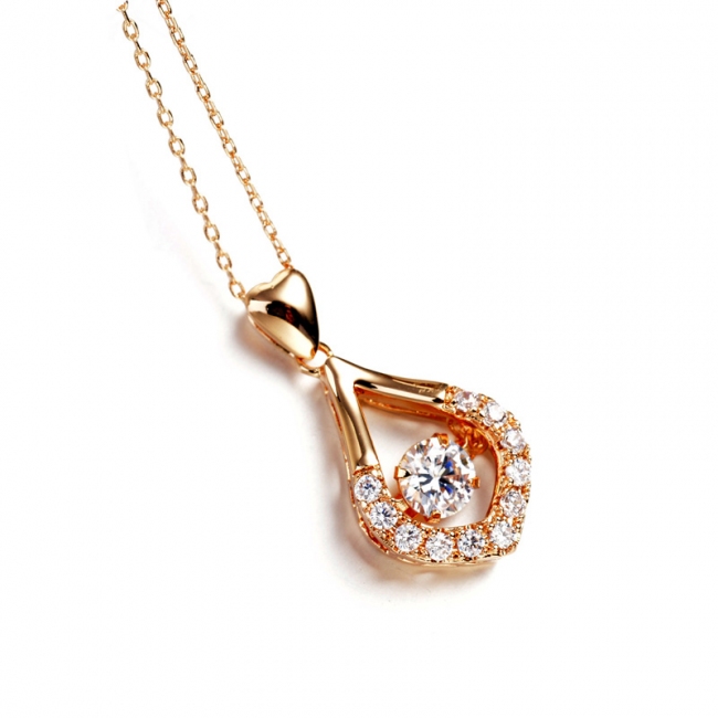 trendy zircon necklace 77551