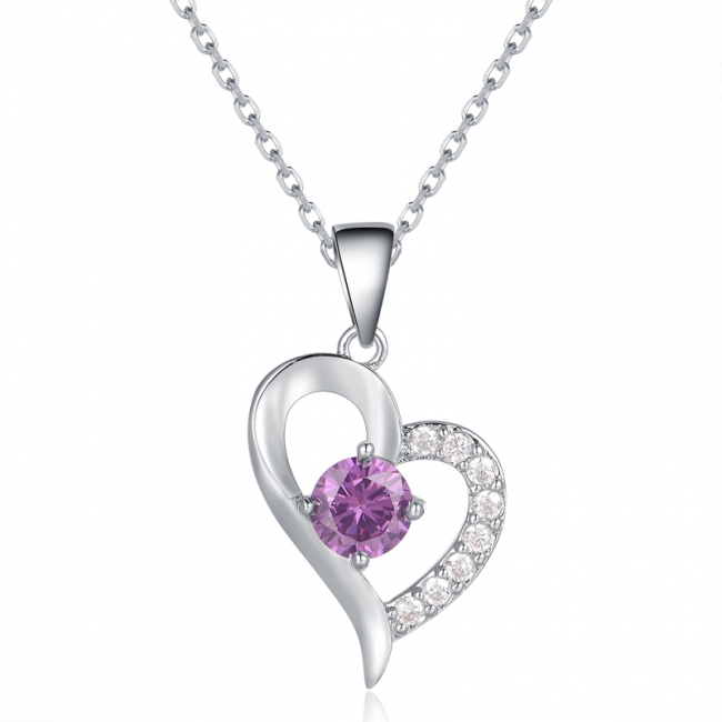 heart crystal necklace 1001