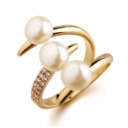 three pearl open ring 115645