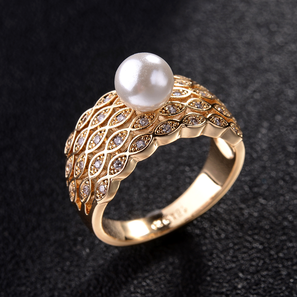 crystal pearl ring 97596