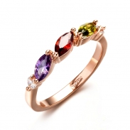 colorful zircon ring 90488