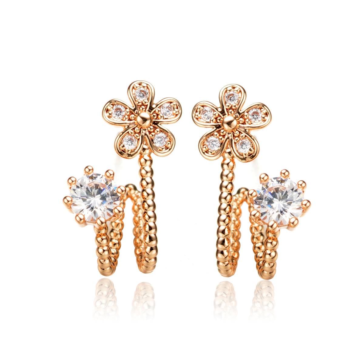 flower dangle earring 87670