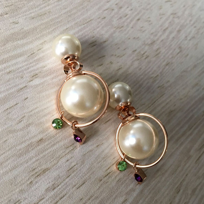 double side pearl earring 87879