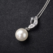pearl zircon necklace 77555