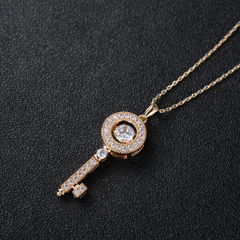 zircon key necklace 77554