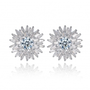 flower zircon earrings 2038