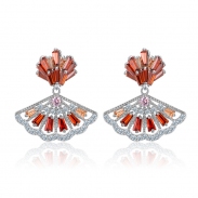 zircon fan earrings 2049