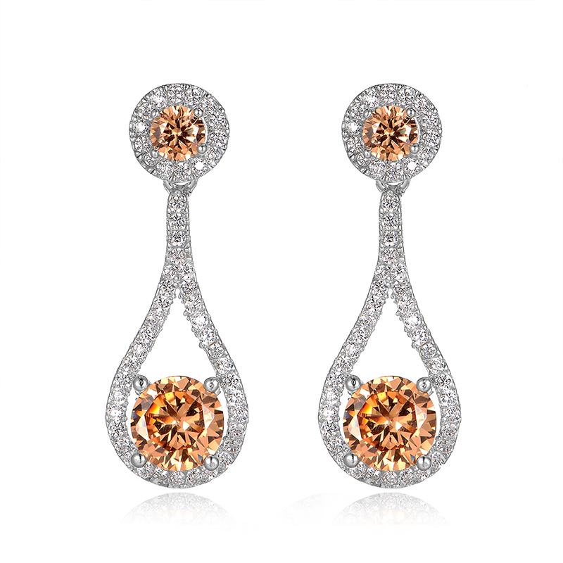 fashion zircon earrings 2033