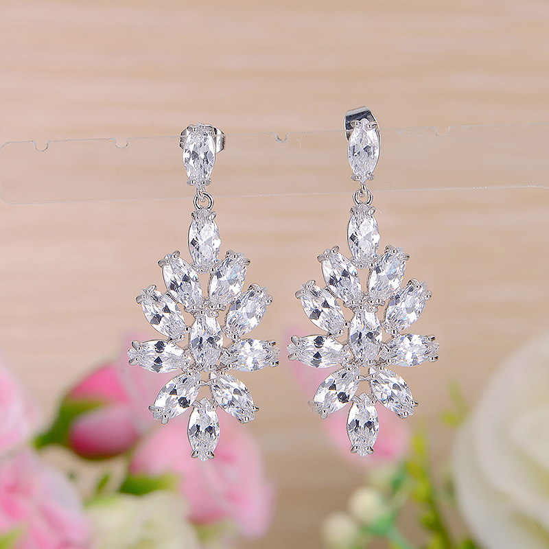 fashion zircon earrings 2034