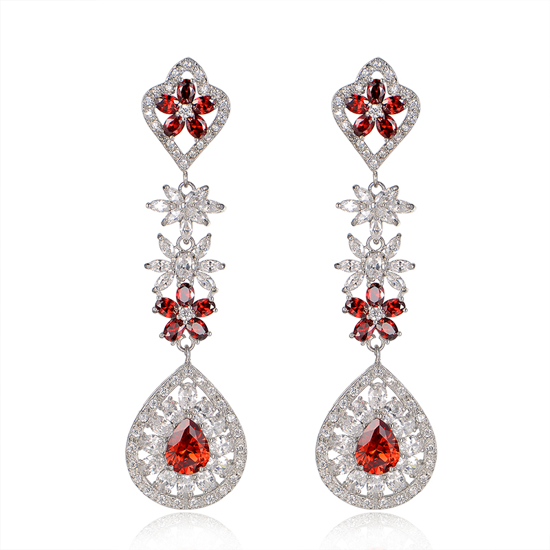 fashion zircon earrings 2036