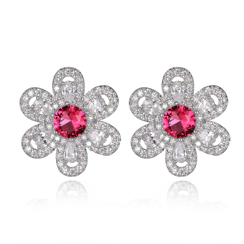 flower zircon earring 2027