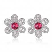 flower zircon earring 2027