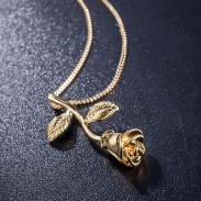 fashion rose flower pendant necklace 77569
