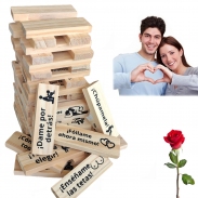 Spanish Wood Block Tower Game for Adults